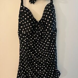 Merona Black and White Polka Dot Swimsuit
NWOT